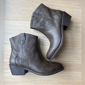 Lucky Brand Dark Brown Ankle Booties